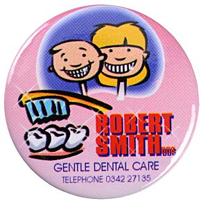 Additional Image 6 - a round pink button with cartoon characters