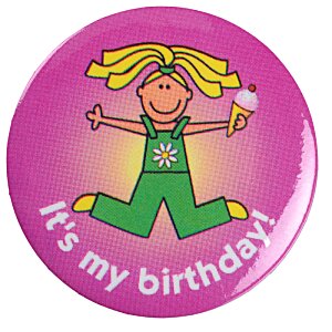 Additional Image 8 - a pink button with a cartoon character on it