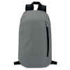 a grey backpack with a zipper