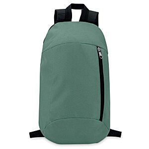 Additional Image 4 - a green backpack with a black zipper