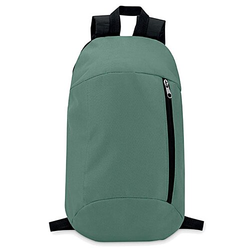 Additional Image 4 - a green backpack with a black zipper