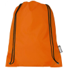 an orange bag with black straps