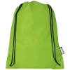 a green bag with black straps