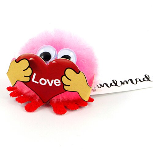 Additional Image 1 - a stuffed animal with eyes and a heart