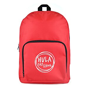 Additional Image 2 - a red backpack with a white logo