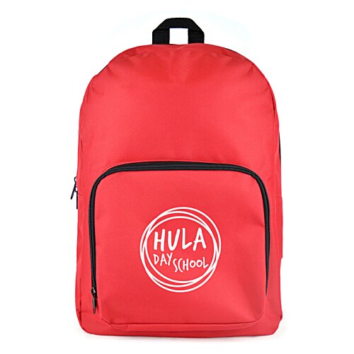 Additional Image 2 - a red backpack with a white logo