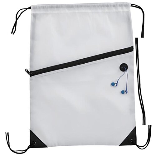 Additional Image 3 - a white bag with black straps