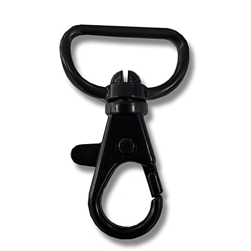 Additional Image 4 - a black snap hook on a white background