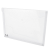 a white rectangular object with a metal frame