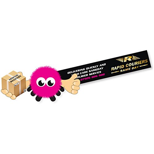Additional Image 1 - a black rectangular object with a pink cartoon character
