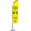 View Image 9 of 9 of Indoor Wind Flag - Single Sided Print - With Base