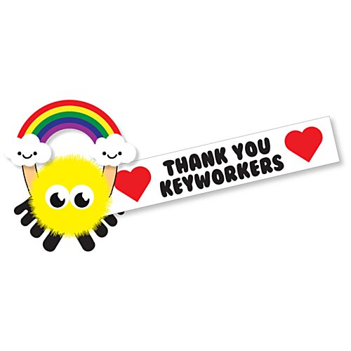 Additional Image 1 - a yellow and black cartoon character with a rainbow and red hearts