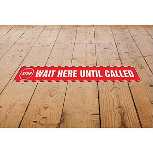Additional Image 3 - a red rectangular sign on a wooden floor