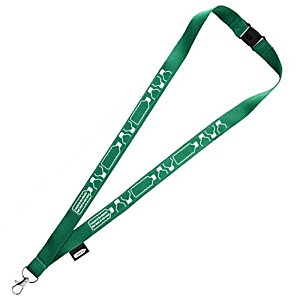 Additional Image 3 - a green lanyard with a silver clasp