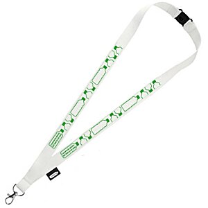 Additional Image 4 - a white and green lanyard