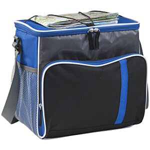 Additional Image 3 - a black and blue bag with a blue strap