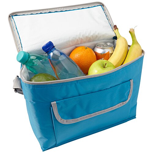 Additional Image 1 - a blue cooler bag full of food