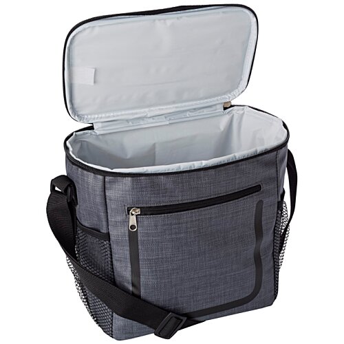 Additional Image 2 - a grey cooler bag with a black strap