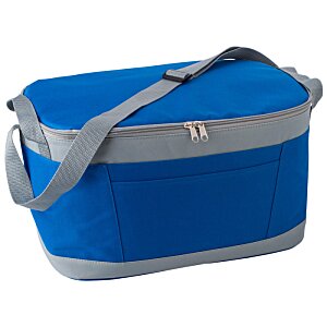 Additional Image 1 - a blue and grey cooler bag