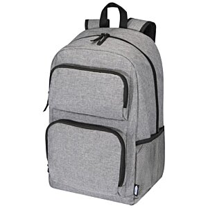 Additional Image 6 - a grey backpack with black zippers