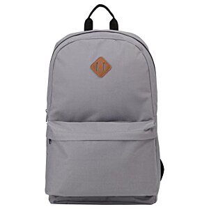 Additional Image 1 - a grey backpack with a brown patch