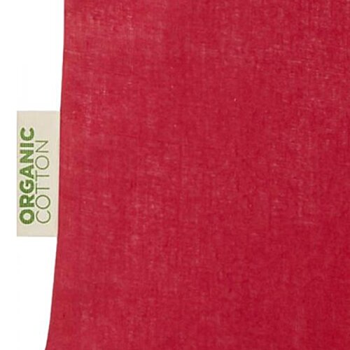 Additional Image 1 - a red fabric with a green label