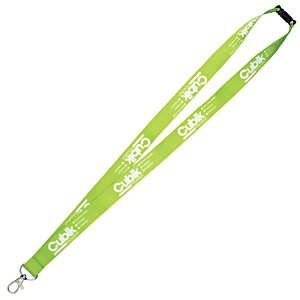 Additional Image 4 - a green lanyard with a metal ring