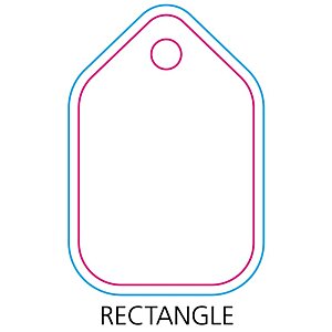 Additional Image 7 - a white tag with pink outline