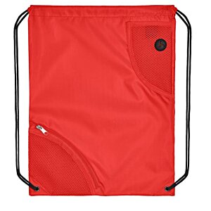 Additional Image 3 - a red bag with a black handle