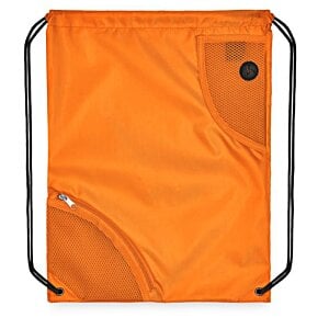Additional Image 1 - an orange bag with a black handle