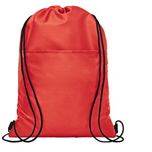 Additional Image 4 - a red backpack with black straps