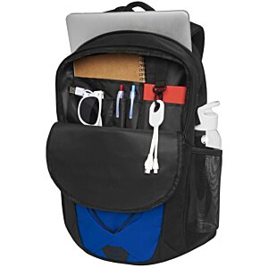 Additional Image 3 - a black and blue backpack with a pocket
