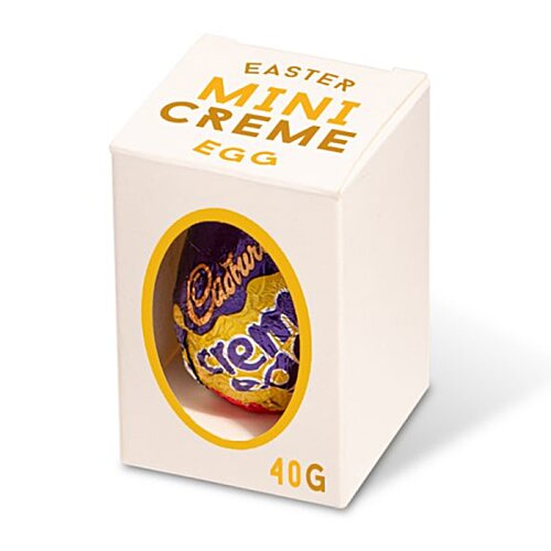 Additional Image 1 - a white box with a yellow and blue egg inside