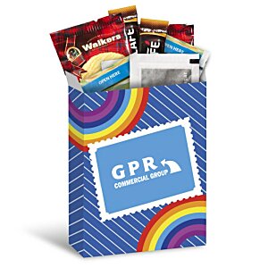 Additional Image 1 - a blue box with a rainbow design