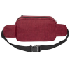 a red waist bag with a black strap