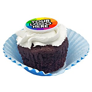 Additional Image 1 - a cupcake with a rainbow logo on top
