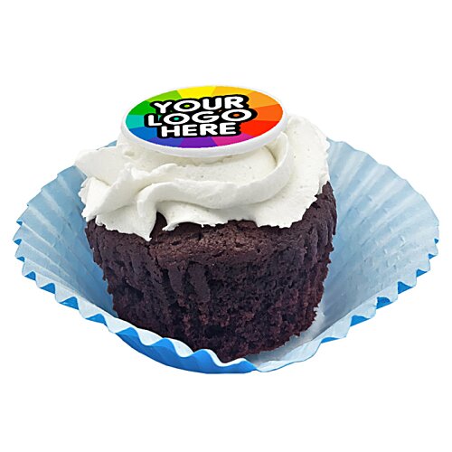 Additional Image 1 - a cupcake with a rainbow logo on top