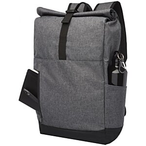 Additional Image 1 - a grey backpack with black straps