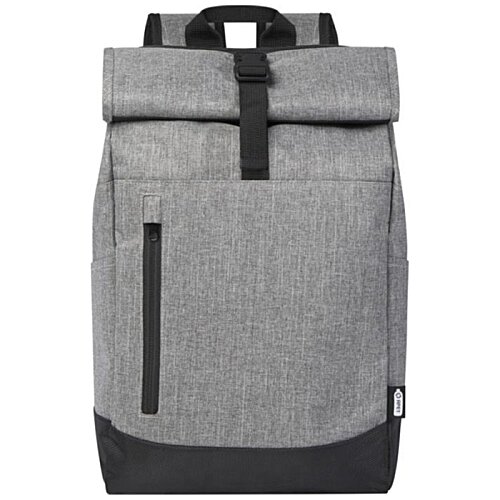 Additional Image 2 - a grey backpack with black straps