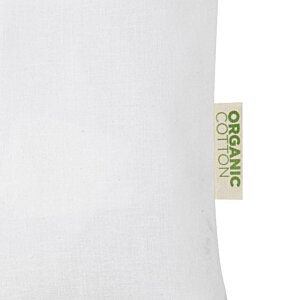 Additional Image 2 - a white pillow with green label