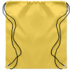 a yellow bag with black string