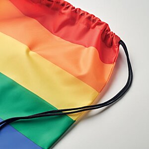 Additional Image 3 - a rainbow colored bag on a white surface