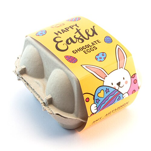 Additional Image 3 - a yellow egg carton with a bunny design