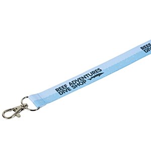 Additional Image 3 - a blue lanyard with black text