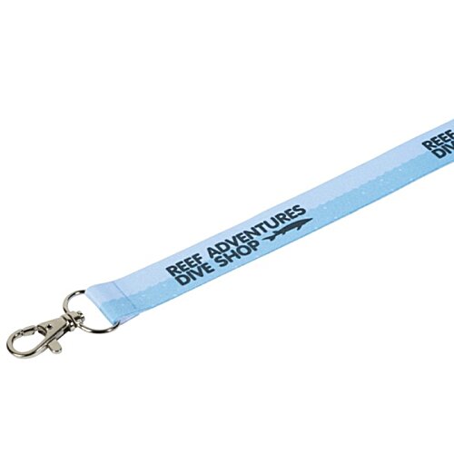 Additional Image 3 - a blue lanyard with black text