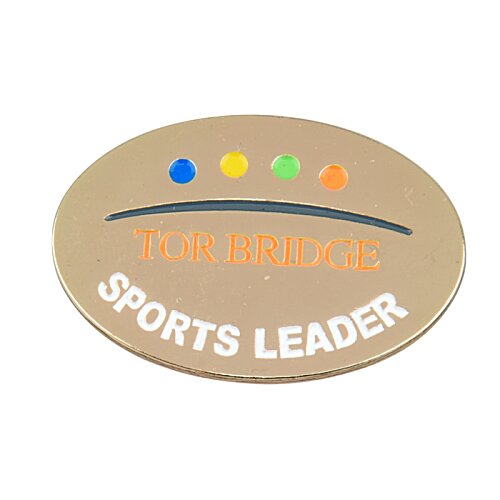 Additional Image 2 - a brown oval with colorful text