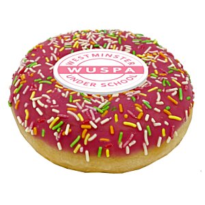 Additional Image 6 - a pink donut with sprinkles