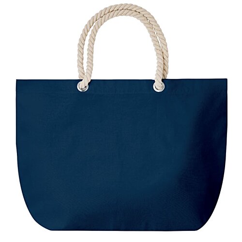 Additional Image 3 - a blue bag with a white handle