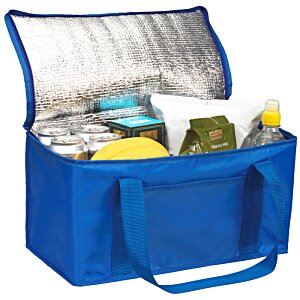 Additional Image 3 - a blue cooler bag with food in it