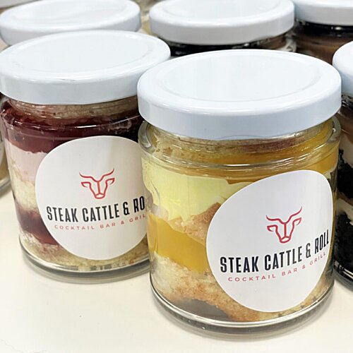 Additional Image 2 - a group of jars with white lids